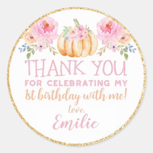 パンプキンステッカー ラウンドシール (正面)