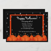 パンプキンスハッピーハローウィンパーティの招待状 招待状 (正面/裏面)