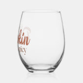 パンプキンスパイシー感 ステムなしワイングラス (左)