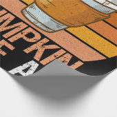 パンプキンスパイスおもしろいAFレトロヴィンテージ秋アイディア ラッピングペーパー (角)