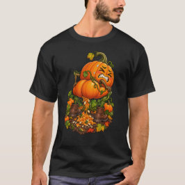 パンプキンスパイスが強すぎ ウケる秋デザイン Tシャツ