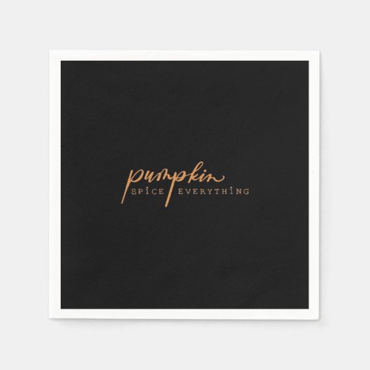 パンプキンスパイスすべておもしろい必須とウイルスD スタンダードカクテルナプキン (正面)