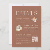 パンプキンスパイスすべて1つの赤ちゃんシャワー 招待状 (裏面)