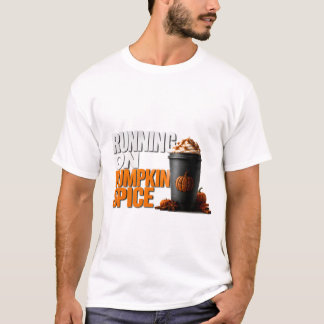 🎃 パンプキンスパイスで走る 秋 ハロウィン 引用 ☕ Tシャツ