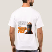 🎃 パンプキンスパイスで走る 秋 ハロウィン 引用 ☕ Tシャツ (裏面)