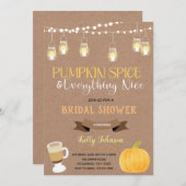 パンプキンスパイスとすべての素晴らしい招待 招待状 (正面/裏面)