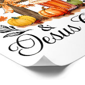 パンプキンスパイスとイエスキリストがパンプキンクリスを渡る ポスター (角)