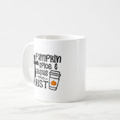 パンプキンスパイスとイエスキリスト コーヒーマグカップ (正面左)