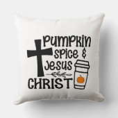 パンプキンスパイスとイエスキリスト – 信仰 クッション (裏面)