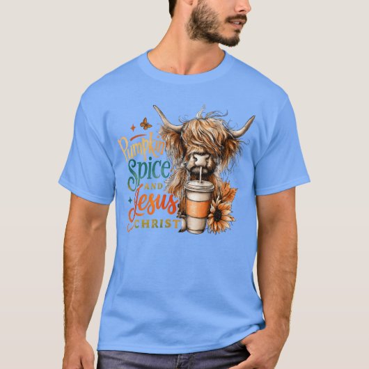 パンプキンスパイスとイエスキリスト 冗談でしょ Tシャツ (正面)