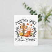 パンプキンスパイスとイエス・キリストのクロス パンプキンクリス エンクロージャーカード (スタンド正面)
