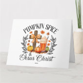 パンプキンスパイスとイエス・キリストのクロス パンプキンクリス カード (裏面)
