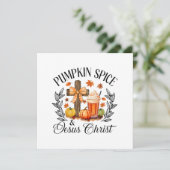 パンプキンスパイスとイエス・キリストのクロス パンプキンクリス 招待状 (スタンド正面)