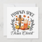 パンプキンスパイスとイエス・キリストのクロス パンプキンクリス 招待状 (裏面)