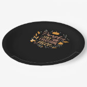 パンプキンスパイスとオールナイスオンバック秋ミーム ペーパープレート (アングル)