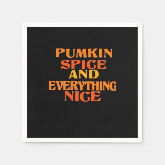 パンプキンスパイスとオールナイス引用文スロース スタンダードカクテルナプキン (正面)