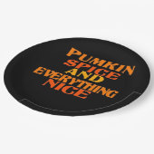 パンプキンスパイスとオールナイス引用文スロース ペーパープレート (アングル)