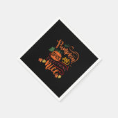 パンプキンスパイスとオールナイス秋シーズンVint スタンダードカクテルナプキン (角)