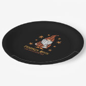 パンプキンスパイスとオールナイス秋格言ドリンク ペーパープレート (アングル)