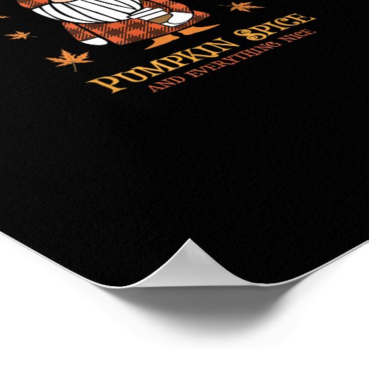 パンプキンスパイスとオールナイス秋格言ドリンク ポスター (角)