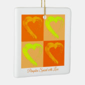 パンプキンスパイスとラブハート車オーナメント セラミックオーナメント (右)