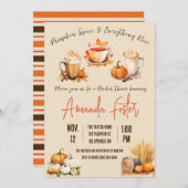 パンプキンスパイスと全ていいブライダルシャワー 招待状 (正面/裏面)