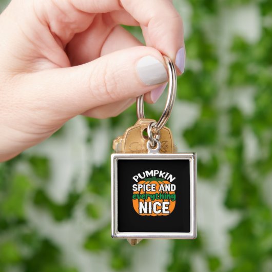 パンプキンスパイスと全てのいいおもしろい引用文&Sl キーホルダー (手)