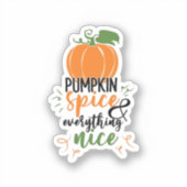 パンプキンスパイスと全てのいいハロウィーンおもしろい シール (正面)