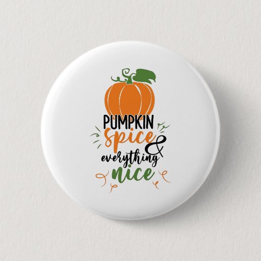 パンプキンスパイスと全てのいいハロウィーンおもしろい 缶バッジ (正面)