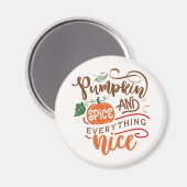 パンプキンスパイスと全てのいい秋秋 マグネット (正面/裏面)