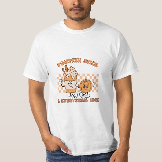パンプキンスパイスと全てナイスコージー秋 Tシャツ (正面)