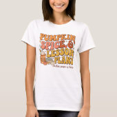 パンプキンスパイスと授業計画 秋の先生 Tシャツ (正面)