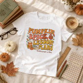 パンプキンスパイスと授業計画 秋の先生 Tシャツ