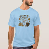 パンプキンスパイスと秋の雰囲気 Tシャツ (正面)