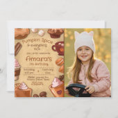 パンプキンスパイスと素敵なもの フォト付き 招待状 (正面)