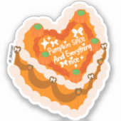 パンプキンスパイスと素敵なハートケーキ  シール (正面)