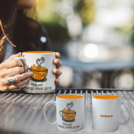 パンプキンスパイスのクリスマスタイムラテ名前をカスタムする ツートーンマグカップ