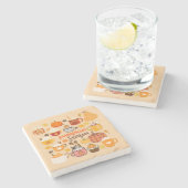 パンプキンスパイスの季節 ストーンコースター (横)