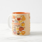 パンプキンスパイスの季節 ツートーンマグカップ (正面左)