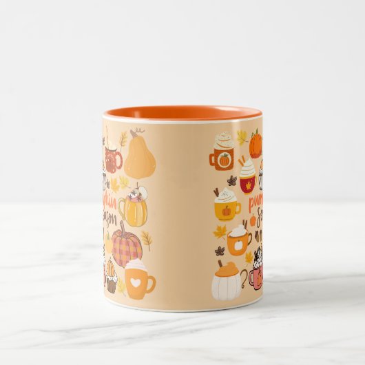 パンプキンスパイスの季節 ツートーンマグカップ (中央)