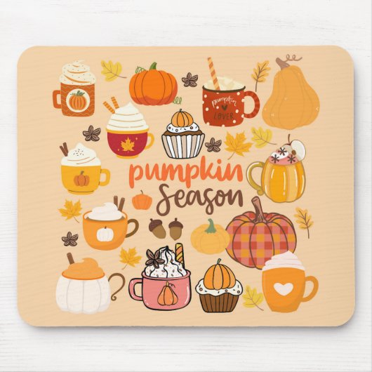 パンプキンスパイスの季節 マウスパッド (正面)