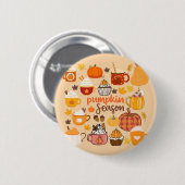 パンプキンスパイスの季節 缶バッジ (正面&裏面)