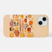 パンプキンスパイスの季節 iPhone 15ケース (裏面横)