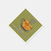 パンプキンスパイスの時間ラテ秋ダイニング スタンダードカクテルナプキン (角)