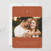 パンプキンスパイスの秋のウェディング招待状 招待状 (裏面)