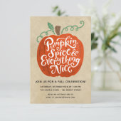 パンプキンスパイスの秋のパーティーへの招待 招待状 (スタンド正面)