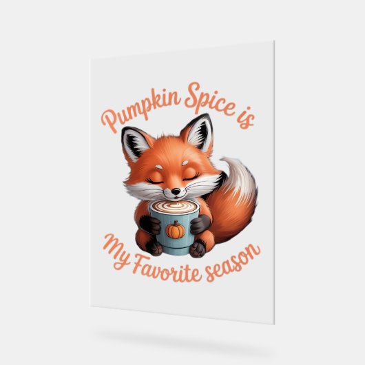 パンプキンスパイスは私のお気に入りのシーズン秋クラシックT アクリルサイン (傾斜)