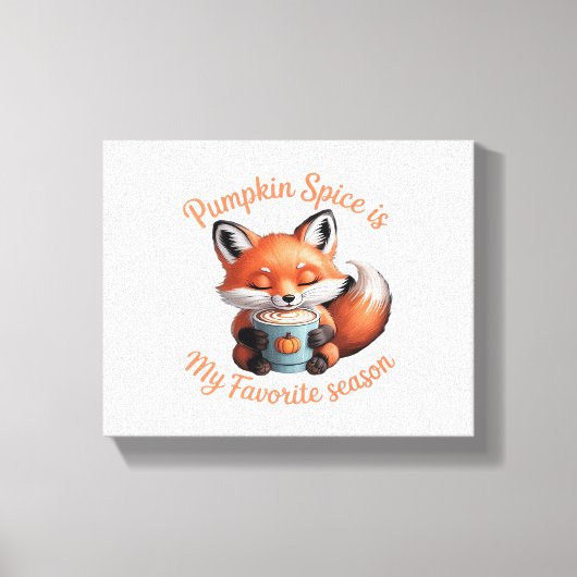 パンプキンスパイスは私のお気に入りのシーズン秋クラシックT キャンバスプリント (正面)
