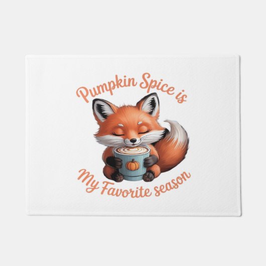 パンプキンスパイスは私のお気に入りのシーズン秋クラシックT ドアマット (正面)