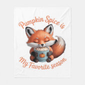 パンプキンスパイスは私のお気に入りのシーズン秋クラシックT フリースブランケット (正面)